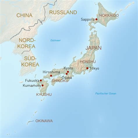 Stepmap Map Of Japan Landkarte Fur Japan Images