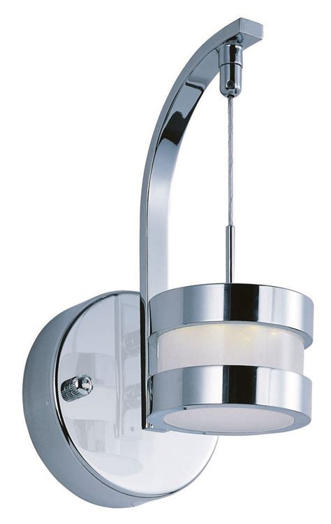 Et2 Disco 5 White Glass Wall Sconce In Polished Chrome Wall Sconces