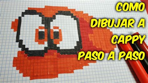 Como Dibujar A Cappy Super Mario Odyssey Pixel Art Youtube