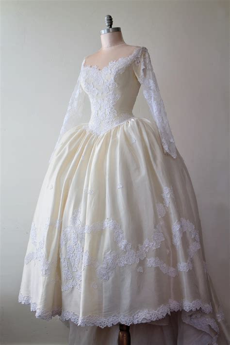 Marie Antoinette Wedding Dress Ball Gown Cream Silk Etsy