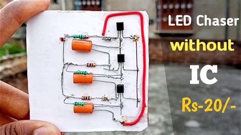 How To Make Simple Led Chaser Circuit Without Ic Amazing Circle Chaser