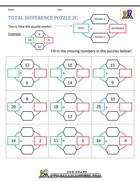 Math Puzzle Worksheets Free And Fun Math Worksheets With Puzzles And