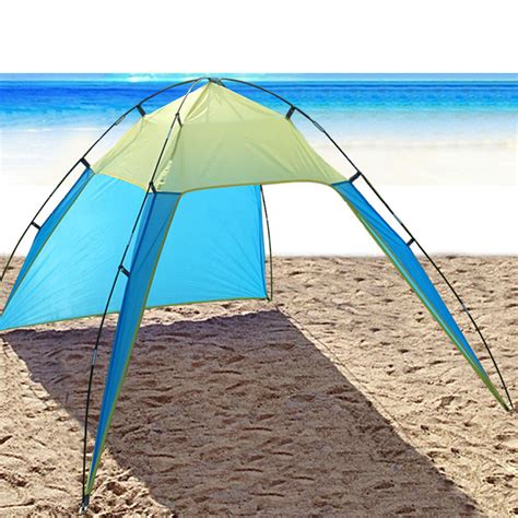 4 6 Person Portable Pop Up Beach Tent Triangle Sun Shade Shelter