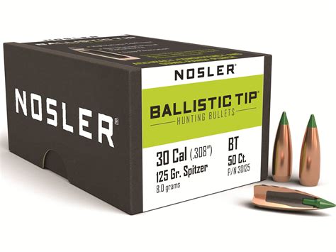 Nosler Ballistic Tip Hunting Bullets 30 Cal 308 Diameter
