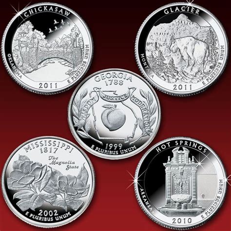 The Complete Collection Of Silver Proof State Quarters