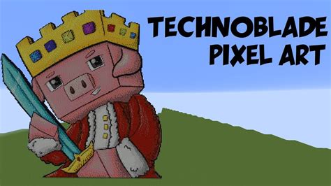 Minecraft Pixel Art Timelapse 4 Technoblade Youtube