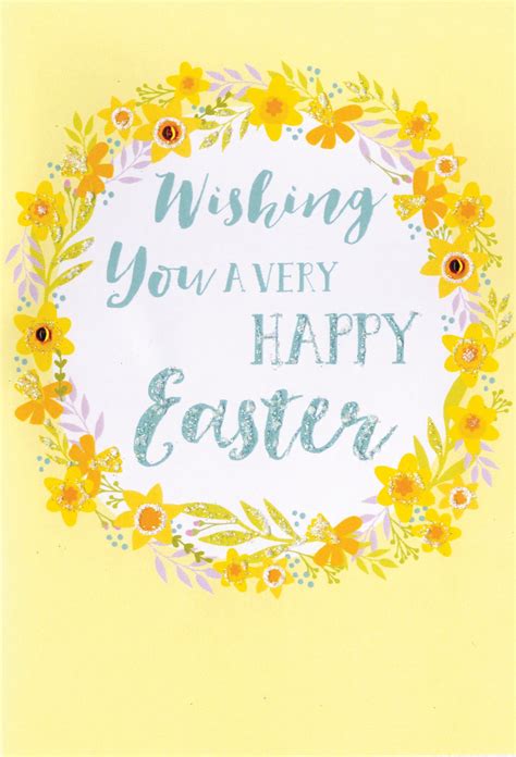 Wishing You A Very Happy Easter Card Cute Hello You Embellished Card