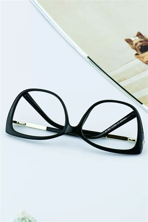 92325 Rectangle Butterfly Black Eyeglasses Frames Leoptique