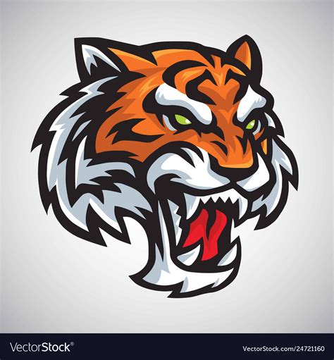 Tiger Head Logo Royalty Free Vector Image Vectorstock