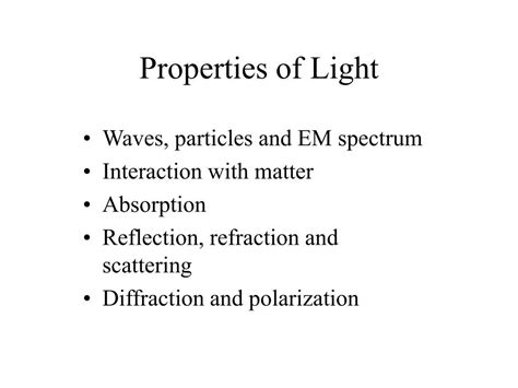 Ppt Properties Of Light Powerpoint Presentation Free Download Id