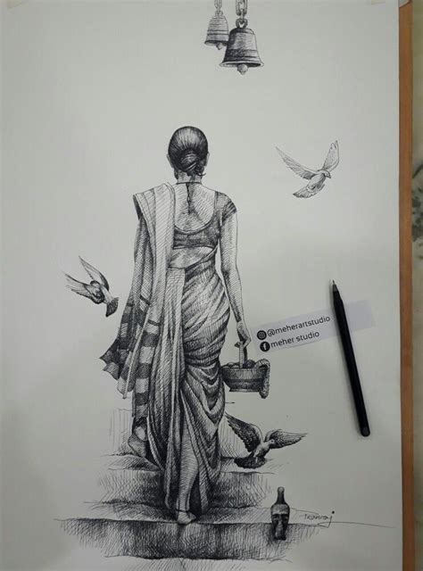 Indian Girls Pop Art Drawing Art Drawings Beautiful Sketchbook Art