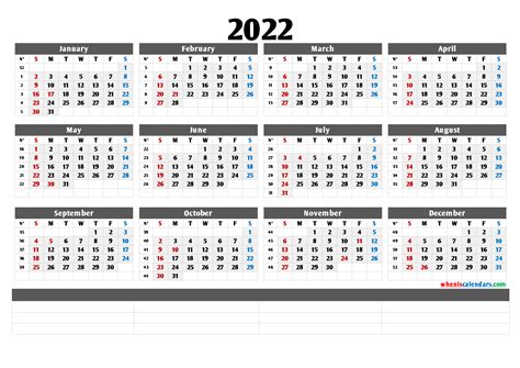 2022 Calendar With Week Numbers Pelajaran