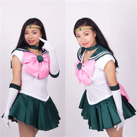 Sexy Sailor Jupiter Cosplay Costume Makoto Kino Anime Sailor Moon