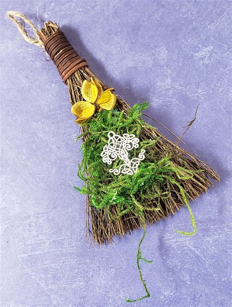 Handmade Decorative Cinnamon Broom With Celtic Tree Of Life Etsy