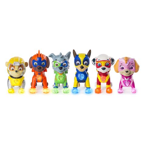 paw patrol mighty pups pack t set figures light up badges paws my xxx hot girl
