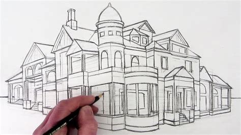 How To Draw A House In Two Point Perspective Narrated Perspective