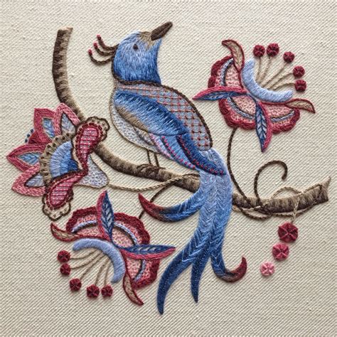 Crewel Work Bird Of Paradise Crewel Embroidery Patterns Crewel