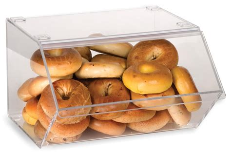 Clear Pastry Display Case For Bagels And Other Baked Goods Clear