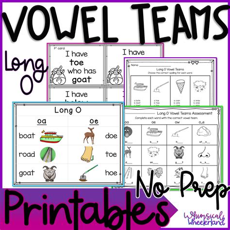 This Long O Vowel Teams Word Work Bundle Includes I Have Who Has Cards