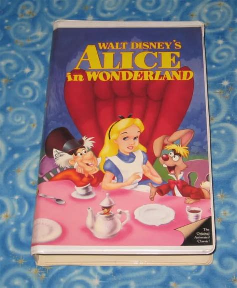 Walt Disney Alice In Wonderland Vhs Video Cassette Tape Movie Film