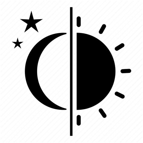 Dark Day Daynight Forecast Moon Night Sun Icon