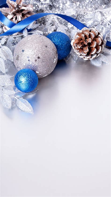 Free Download Christmas Silver And Blue Iphone 6s Plus Wallpaper