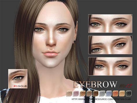 The Sims Resource S Club Wm Thesims4 Eyebrows 13f