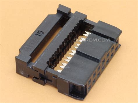 14 Pin Idc Female Connector With Strain Relief 6121 Sunrom Electronics