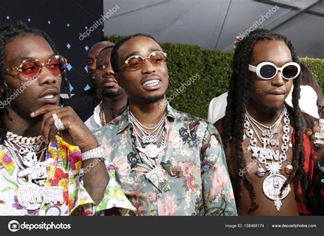 Migos Quavo Offset Migos Match In Colorful Versace Suits And Major Bling At Met Migos