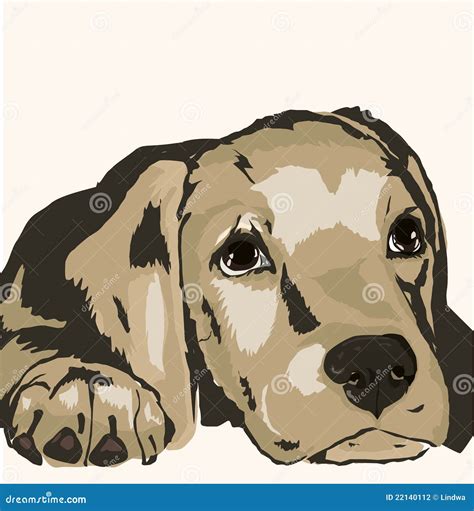 Perro Triste Ilustración Del Vector Ilustración De Mascotas 22140112