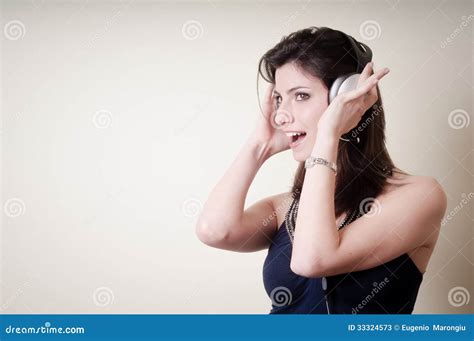 Beautiful Young Woman Listening To Music Stock Image Image Of Girl