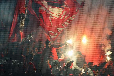 Masked Olympiacos Ultras Attack Bayern Fan Block At U 19 Champions