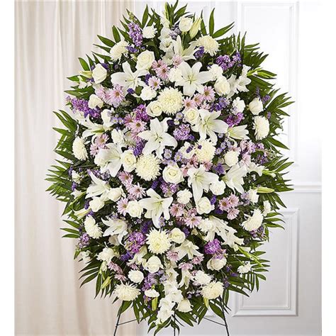 1 800 Flowers Lavender And White Sympathy Standing Spray Westchester Il