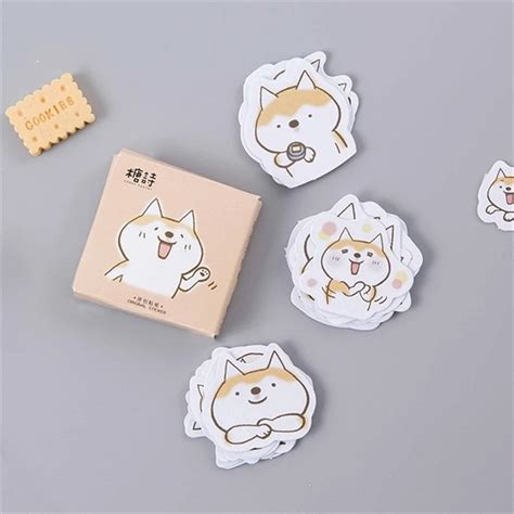 45pcslot Cute Dogs Decorative Diy Diary Stickers Post It Kawaii