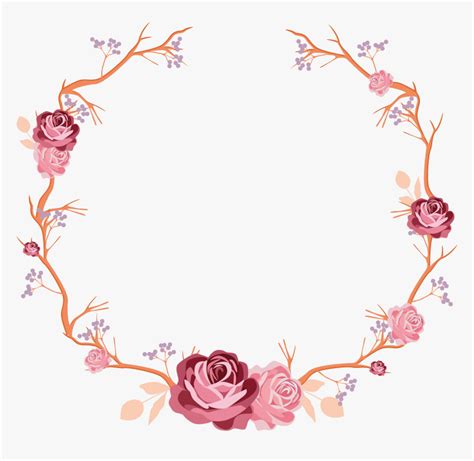 The most common round floral pattern material is metal. Transparent Floral Pattern Png - Flower Design Round Label ...