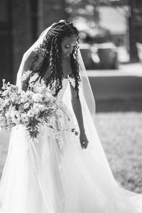 Black Bride With Braids Photo Credit Samantha Clarke Photography Black Wedding Hairstyles