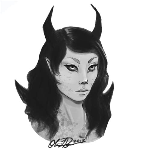 Demon Girl Sketch By Catwagons On Deviantart
