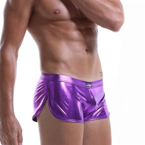 Mens Sexy Underwear Metallic Sideshow Running Shorts Oh My