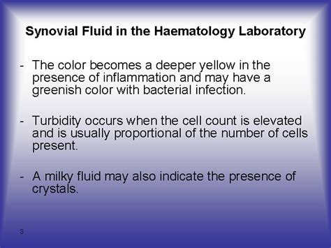 Urinalysis And Body Fluids Synovial Fluid Lecture Two