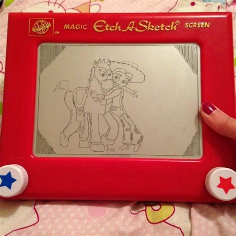 Jessie And Bullseye Toy Story Etch A Sketch By 2 Star On