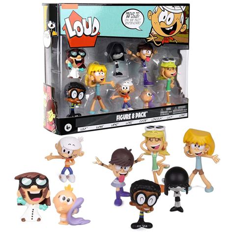 Loud House Action Figure 8 Pack Lincoln Clyde Lori Lily Leni Lucy Lisa