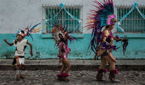 Aztec Dancers During a Procession in Ajijic, Mexico ⋆ Fine Art 