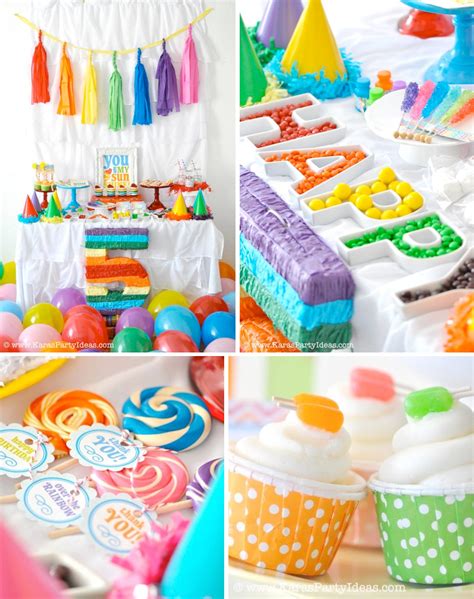 I would like some help with my rainbow themed 50th birthday party. Kara's Party Ideas Rainbow Themed Birthday Party | Kara's ...