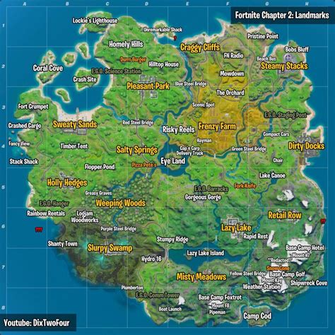 Fortnite Chapter 3 Season 4 Map Locations Fiveonetwothreefoursevensix