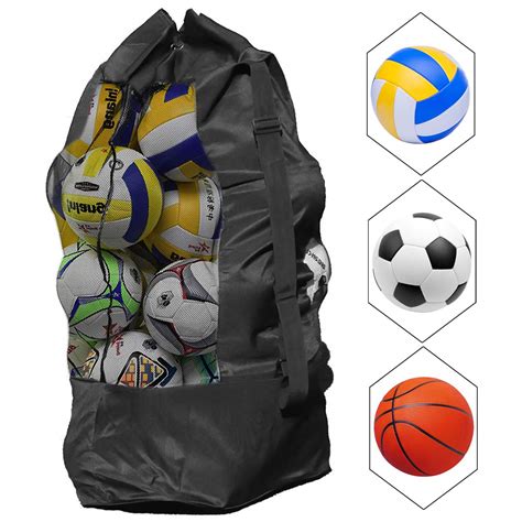 buy natuce extra large waterproof mesh ball bag heavy duty football shoulder bag drastring bag