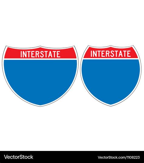Interstate Road Signs Royalty Free Vector Image