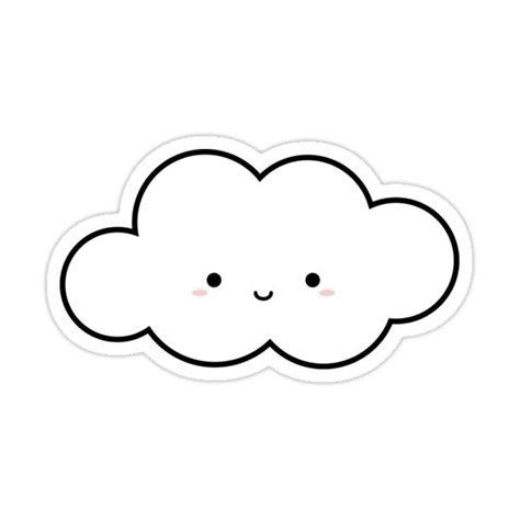 Cute Happy Cloud Sticker For Sale By Ennbe In 2023 Cloud Stickers