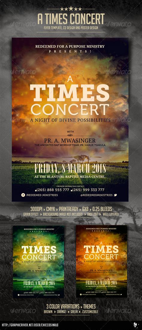 Blank Concert Flyer Template Free Stock