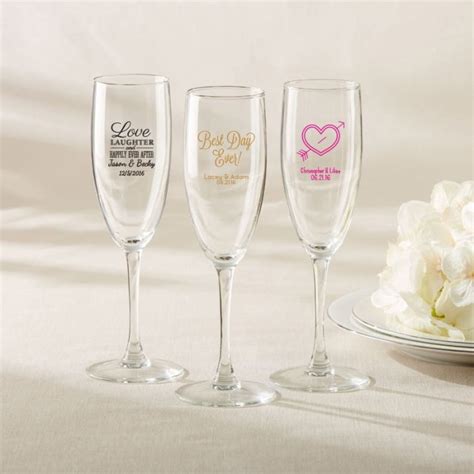 Personalized Champagne Flute Wedding