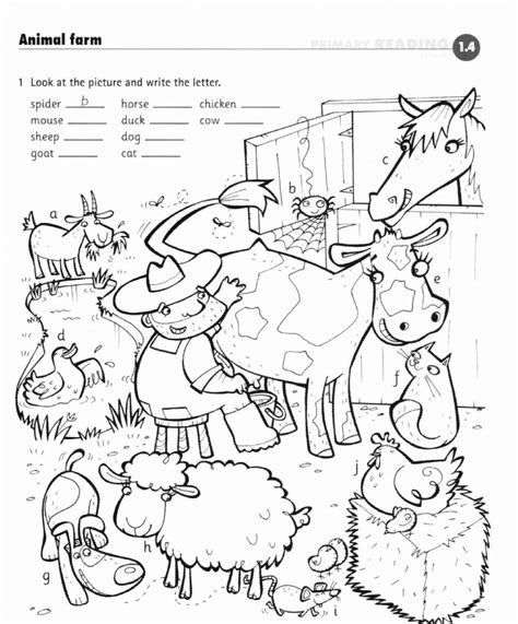 Kindergarten Farm Animals Worksheets Pdf Thekidsworksheet Farm